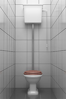 Modern Version Of High-Tank Toilet