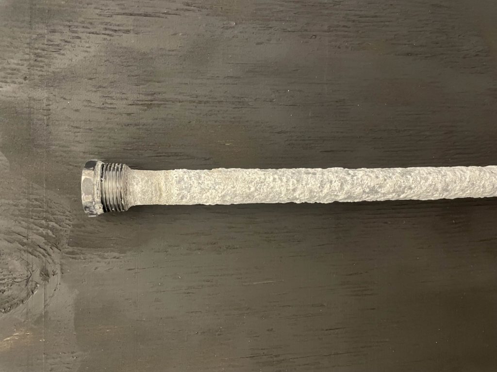corroded water heater anode