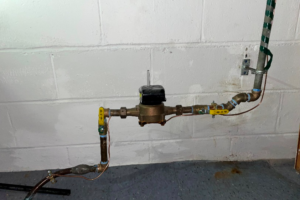 Water Meter located in unfinished basement
