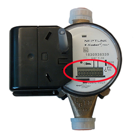 water meter with electronic readout