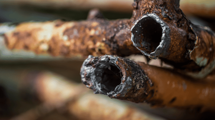 Corroded and rusted metal plumbing lines showing the clear signs your home needs new pipes to prevent water damage.